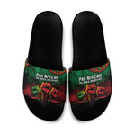 Pan African One Africa One Destiny Raised Fists Map Slide Sandals African Vintage Grunge Heritage Unity