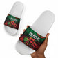 Pan African One Africa One Destiny Raised Fists Map Slide Sandals African Vintage Grunge Heritage Unity
