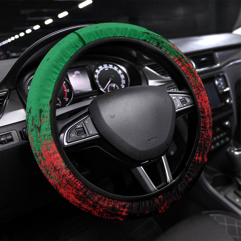 Pan African One Africa One Destiny Raised Fists Map Steering Wheel Cover African Vintage Grunge Heritage Unity