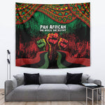 Pan African One Africa One Destiny Raised Fists Map Tapestry African Vintage Grunge Heritage Unity
