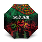 Pan African One Africa One Destiny Raised Fists Map Umbrella African Vintage Grunge Heritage Unity