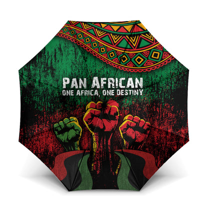 Pan African One Africa One Destiny Raised Fists Map Umbrella African Vintage Grunge Heritage Unity
