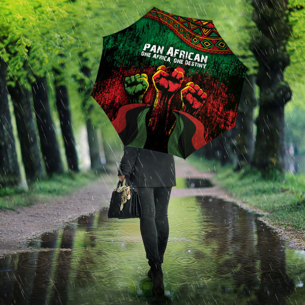 Pan African One Africa One Destiny Raised Fists Map Umbrella African Vintage Grunge Heritage Unity
