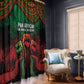 Pan African One Africa One Destiny Raised Fists Map Window Curtain African Vintage Grunge Heritage Unity