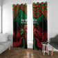 Pan African One Africa One Destiny Raised Fists Map Window Curtain African Vintage Grunge Heritage Unity