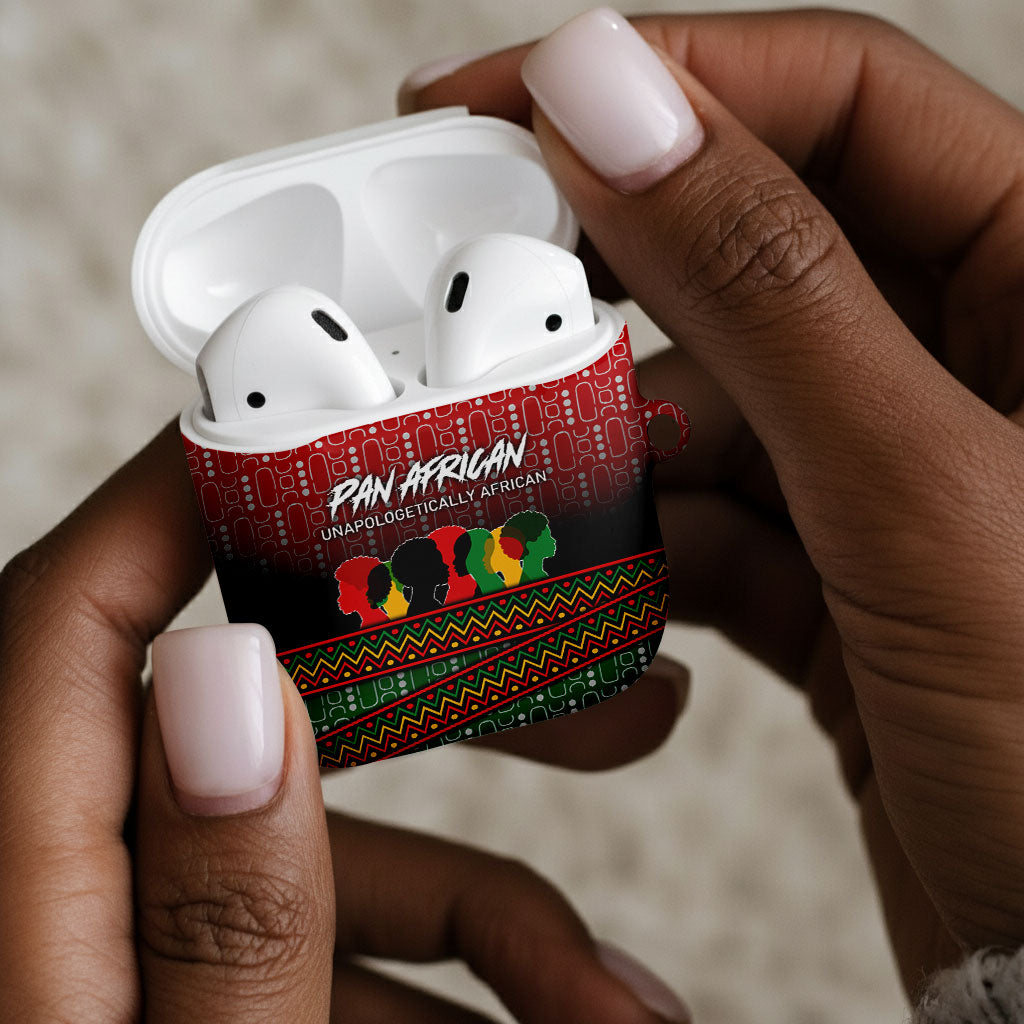 Unapologetically African Pan African Profile AirPods Case Black Liberation Tribal Geometric Africa Map Raised Fist