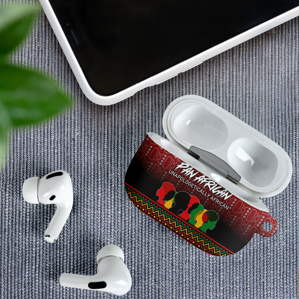 Unapologetically African Pan African Profile AirPods Case Black Liberation Tribal Geometric Africa Map Raised Fist