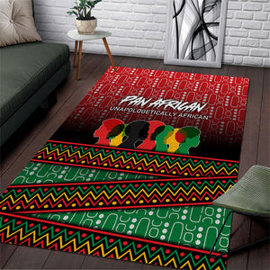 Unapologetically African Pan African Profile Area Rug Black Liberation Tribal Geometric Africa Map Raised Fist