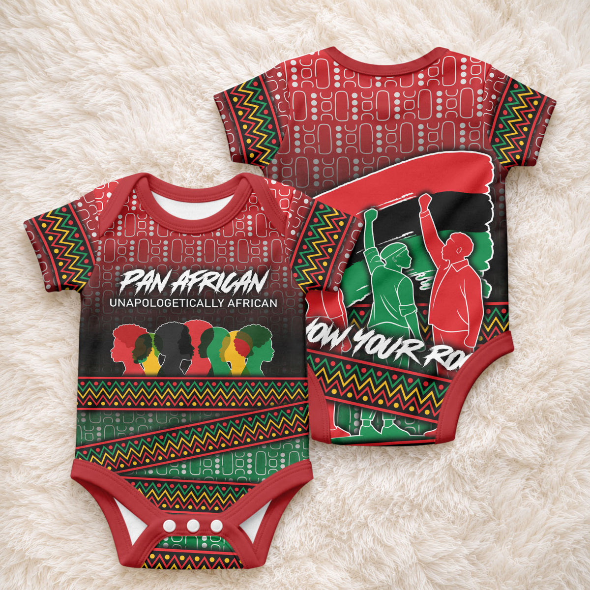 Unapologetically African Pan African Profile Baby Onesie Black Liberation Tribal Geometric Africa Map Raised Fist