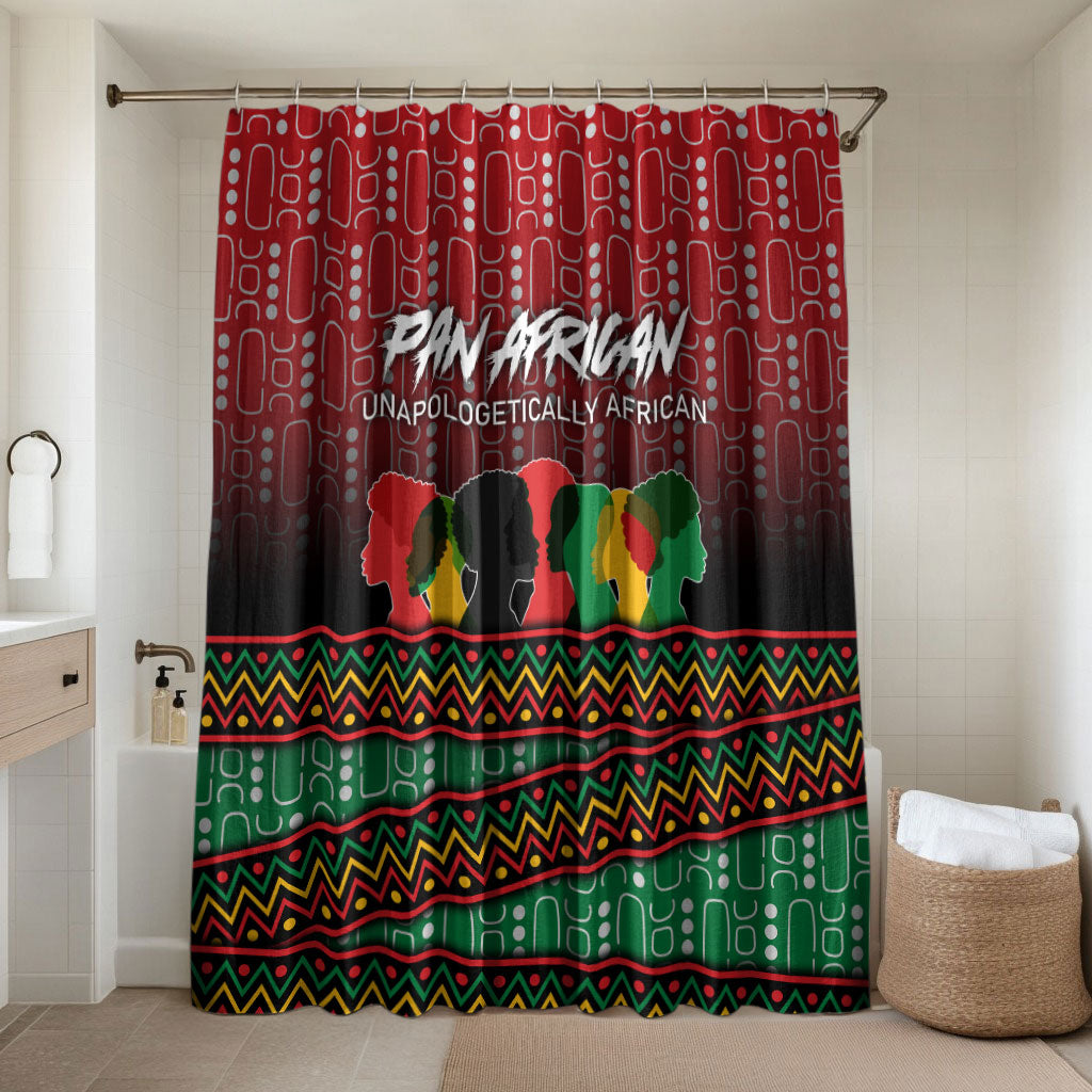 Unapologetically African Pan African Profile Bathroom Set Black Liberation Tribal Geometric Africa Map Raised Fist