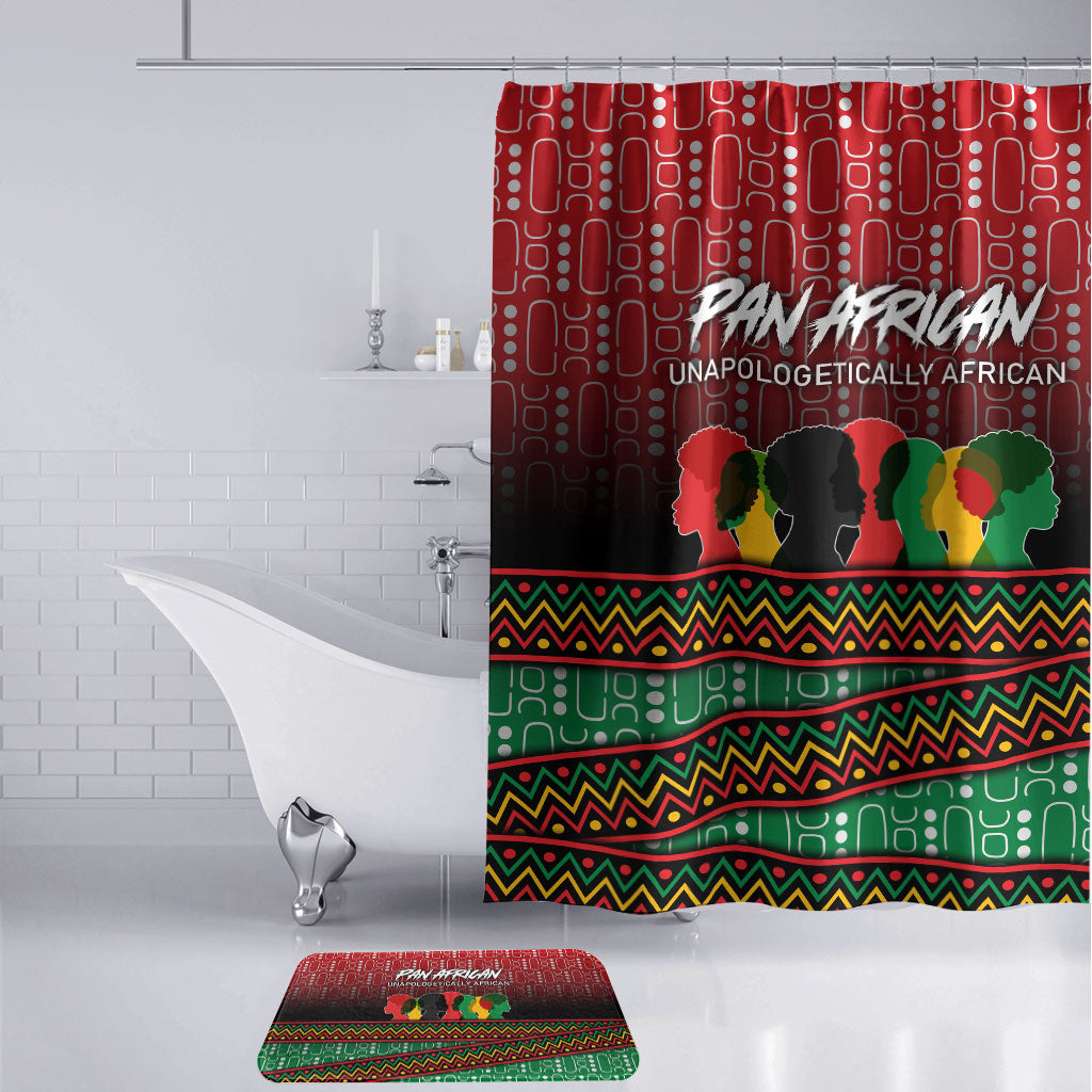 Unapologetically African Pan African Profile Bathroom Set Black Liberation Tribal Geometric Africa Map Raised Fist