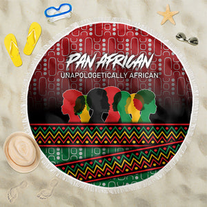 Unapologetically African Pan African Profile Beach Blanket Black Liberation Tribal Geometric Africa Map Raised Fist
