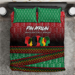 Unapologetically African Pan African Profile Bedding Set Black Liberation Tribal Geometric Africa Map Raised Fist