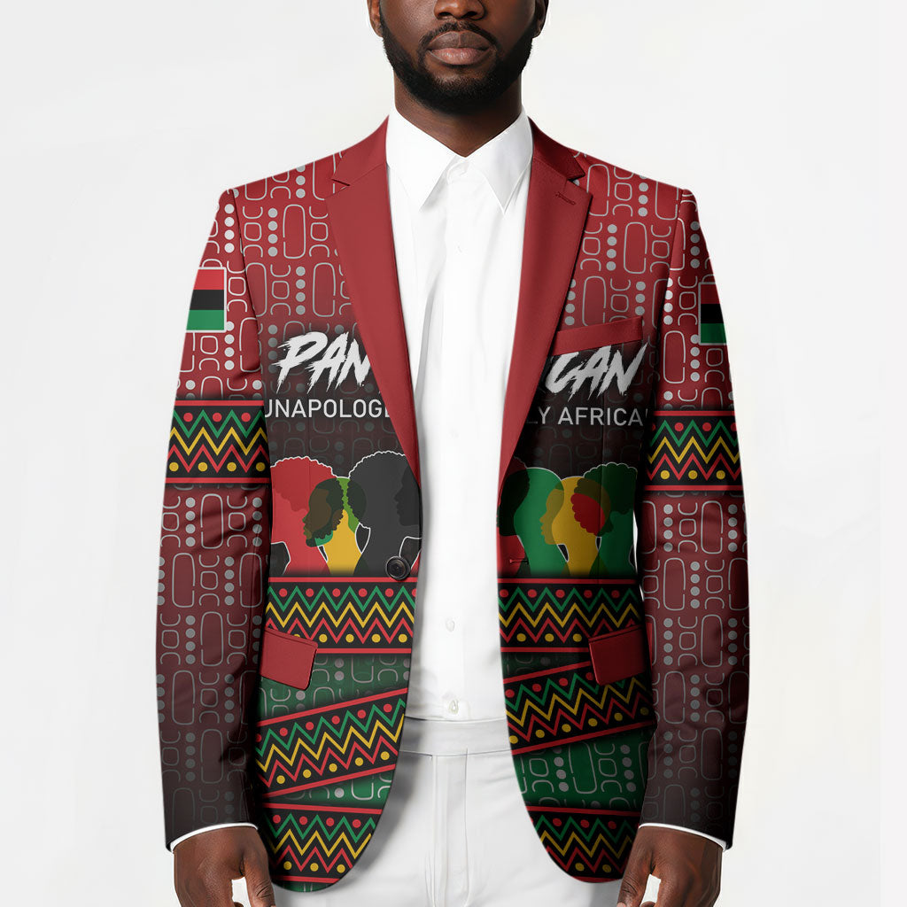 Unapologetically African Pan African Profile Blazer Black Liberation Tribal Geometric Africa Map Raised Fist