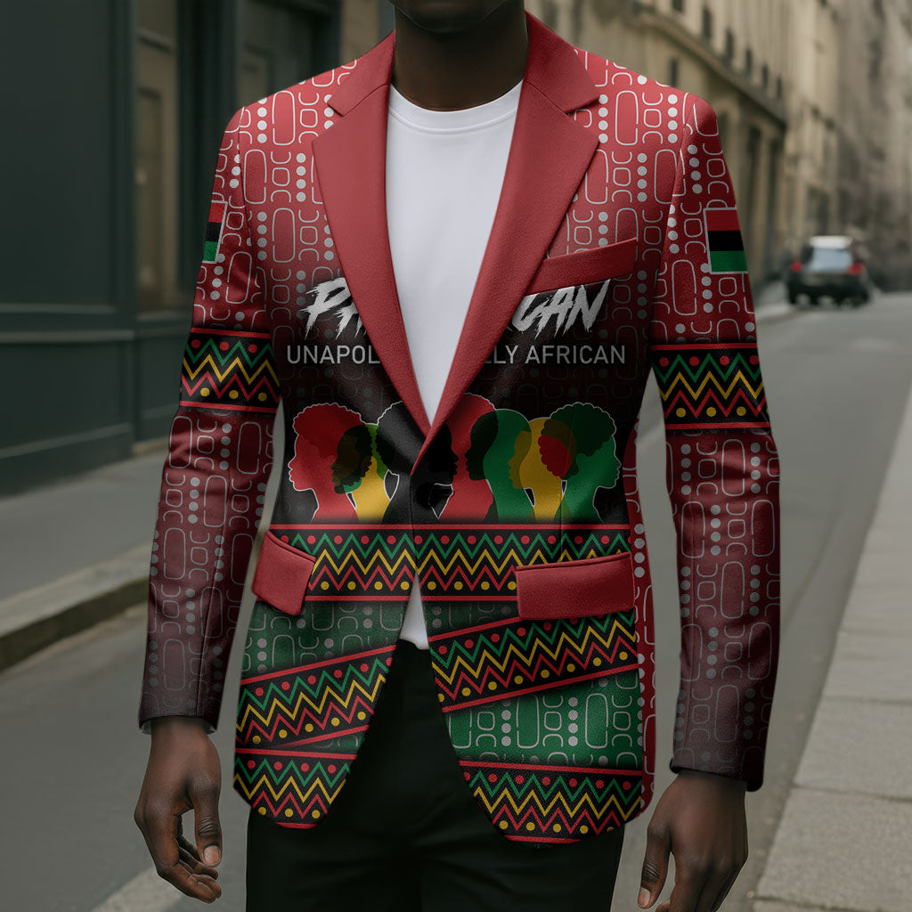 Unapologetically African Pan African Profile Blazer Black Liberation Tribal Geometric Africa Map Raised Fist