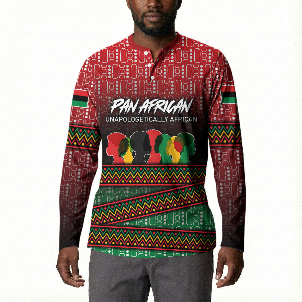 Unapologetically African Pan African Profile Button Sweatshirt Black Liberation Tribal Geometric Africa Map Raised Fist