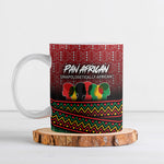 Unapologetically African Pan African Profile Ceramic Mug Black Liberation Tribal Geometric Africa Map Raised Fist