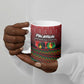 Unapologetically African Pan African Profile Ceramic Mug Black Liberation Tribal Geometric Africa Map Raised Fist