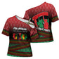Unapologetically African Pan African Profile Cross Shoulder Shirt Black Liberation Tribal Geometric Africa Map Raised Fist