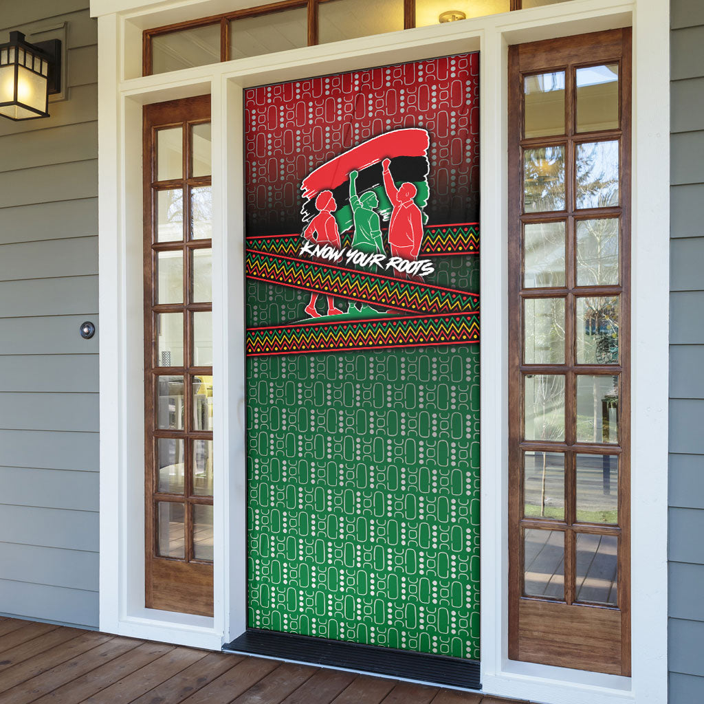 Unapologetically African Pan African Profile Door Cover Black Liberation Tribal Geometric Africa Map Raised Fist
