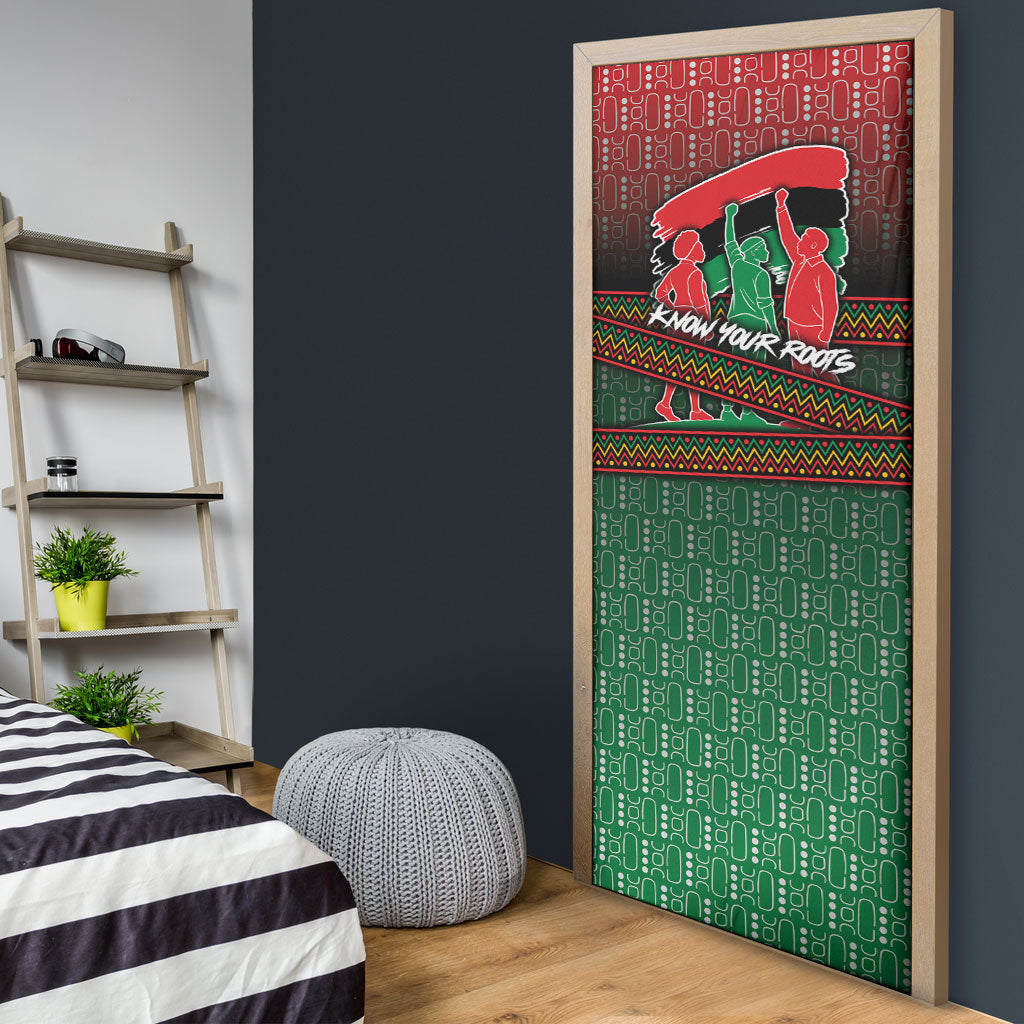 Unapologetically African Pan African Profile Door Cover Black Liberation Tribal Geometric Africa Map Raised Fist