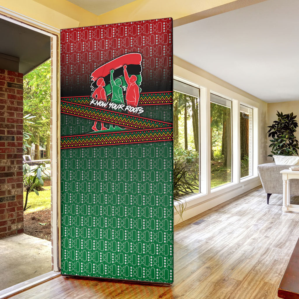 Unapologetically African Pan African Profile Door Cover Black Liberation Tribal Geometric Africa Map Raised Fist