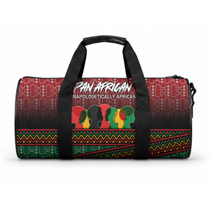 Unapologetically African Pan African Profile Duffle Bag Black Liberation Tribal Geometric Africa Map Raised Fist