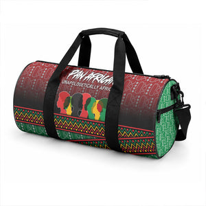 Unapologetically African Pan African Profile Duffle Bag Black Liberation Tribal Geometric Africa Map Raised Fist