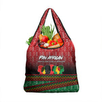 Unapologetically African Pan African Profile Grocery Bag Black Liberation Tribal Geometric Africa Map Raised Fist