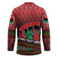 Unapologetically African Pan African Profile Hockey Jersey Black Liberation Tribal Geometric Africa Map Raised Fist