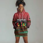 Unapologetically African Pan African Profile Hoodie Dress Black Liberation Tribal Geometric Africa Map Raised Fist