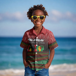 Unapologetically African Pan African Profile Kid Hawaiian Shirt Black Liberation Tribal Geometric Africa Map Raised Fist