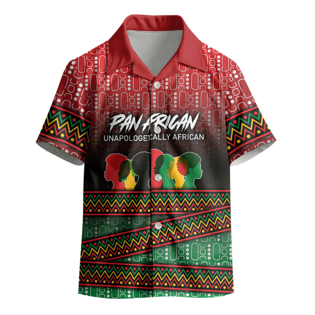 Unapologetically African Pan African Profile Kid Hawaiian Shirt Black Liberation Tribal Geometric Africa Map Raised Fist