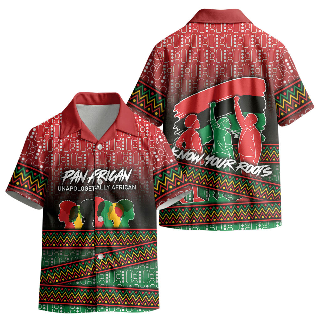 Unapologetically African Pan African Profile Kid Hawaiian Shirt Black Liberation Tribal Geometric Africa Map Raised Fist