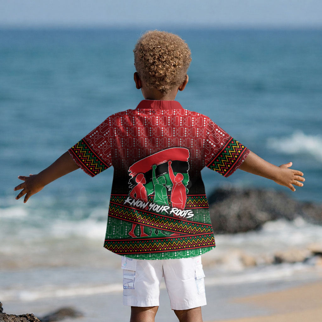 Unapologetically African Pan African Profile Kid Hawaiian Shirt Black Liberation Tribal Geometric Africa Map Raised Fist