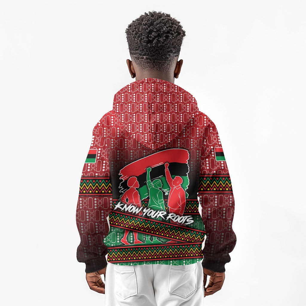 Unapologetically African Pan African Profile Kid Hoodie Black Liberation Tribal Geometric Africa Map Raised Fist