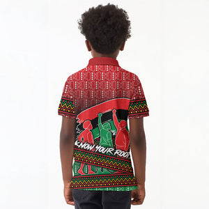 Unapologetically African Pan African Profile Kid Polo Shirt Black Liberation Tribal Geometric Africa Map Raised Fist