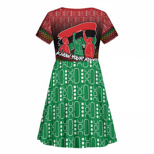 Unapologetically African Pan African Profile Kid Short Sleeve Dress Black Liberation Tribal Geometric Africa Map Raised Fist