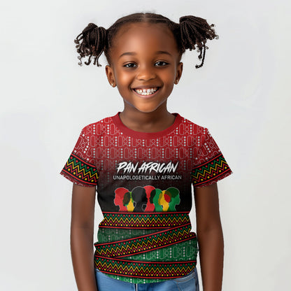 Unapologetically African Pan African Profile Kid T shirt Black Liberation Tribal Geometric Africa Map Raised Fist