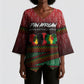 Unapologetically African Pan African Profile Kimono Sleeve Blouse Black Liberation Tribal Geometric Africa Map Raised Fist