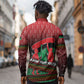 Unapologetically African Pan African Profile Long Sleeve Button Shirt Black Liberation Tribal Geometric Africa Map Raised Fist