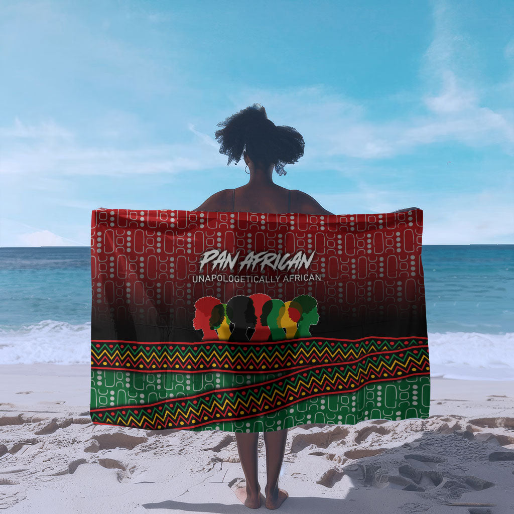Unapologetically African Pan African Profile Sarong Black Liberation Tribal Geometric Africa Map Raised Fist