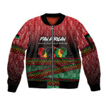 Unapologetically African Pan African Profile Sleeve Zip Bomber Jacket Black Liberation Tribal Geometric Africa Map Raised Fist
