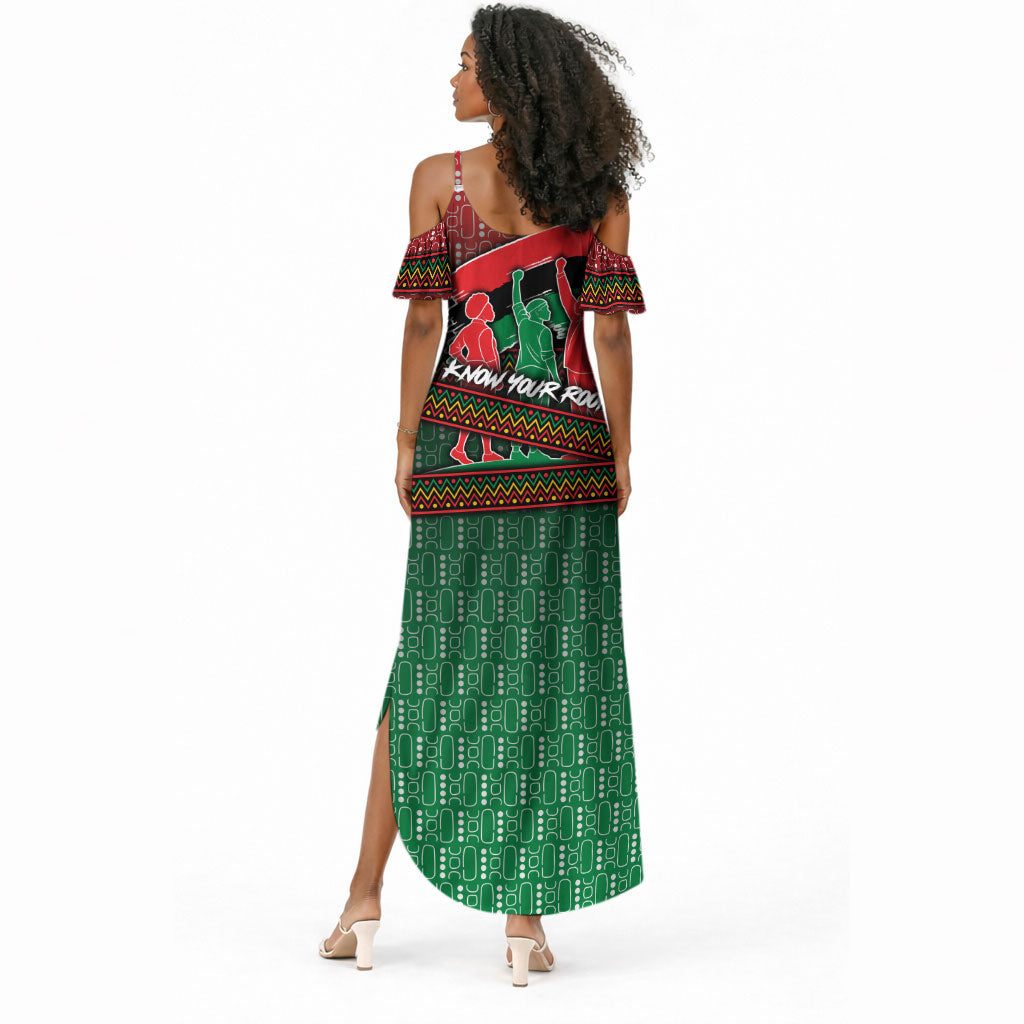 Unapologetically African Pan African Profile Summer Maxi Dress Black Liberation Tribal Geometric Africa Map Raised Fist