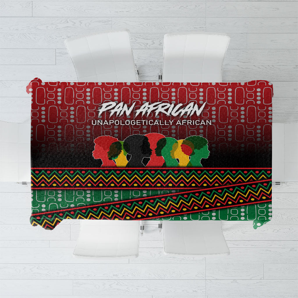 Unapologetically African Pan African Profile Tablecloth Black Liberation Tribal Geometric Africa Map Raised Fist