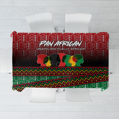 Unapologetically African Pan African Profile Tablecloth Black Liberation Tribal Geometric Africa Map Raised Fist