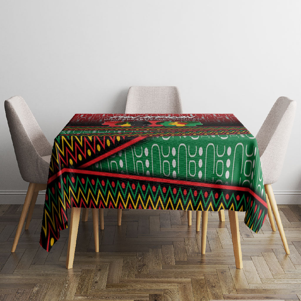 Unapologetically African Pan African Profile Tablecloth Black Liberation Tribal Geometric Africa Map Raised Fist