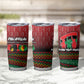 Unapologetically African Pan African Profile Tumbler Cup Black Liberation Tribal Geometric Africa Map Raised Fist