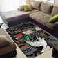 Unified Africa Pan African Raised Fist Peace Dove Chains Area Rug Vintage Freedom Flag Map Collage