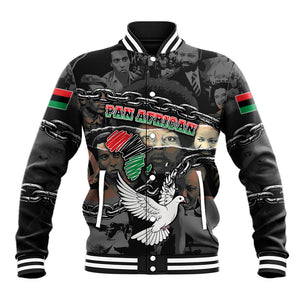 Unified Africa Pan African Raised Fist Peace Dove Chains Baseball Jacket Vintage Freedom Flag Map Collage